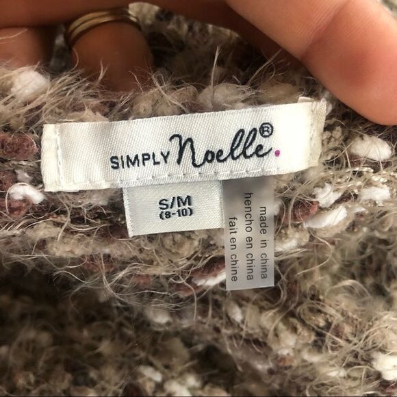 Simply Noelle Fuzzy Fall Pullover Sweater Brown Women Size Small Medium - Picture 7 of 10